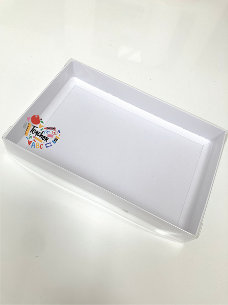 TEACHER CLEAR LID GIFT BOX 240x155x30mm