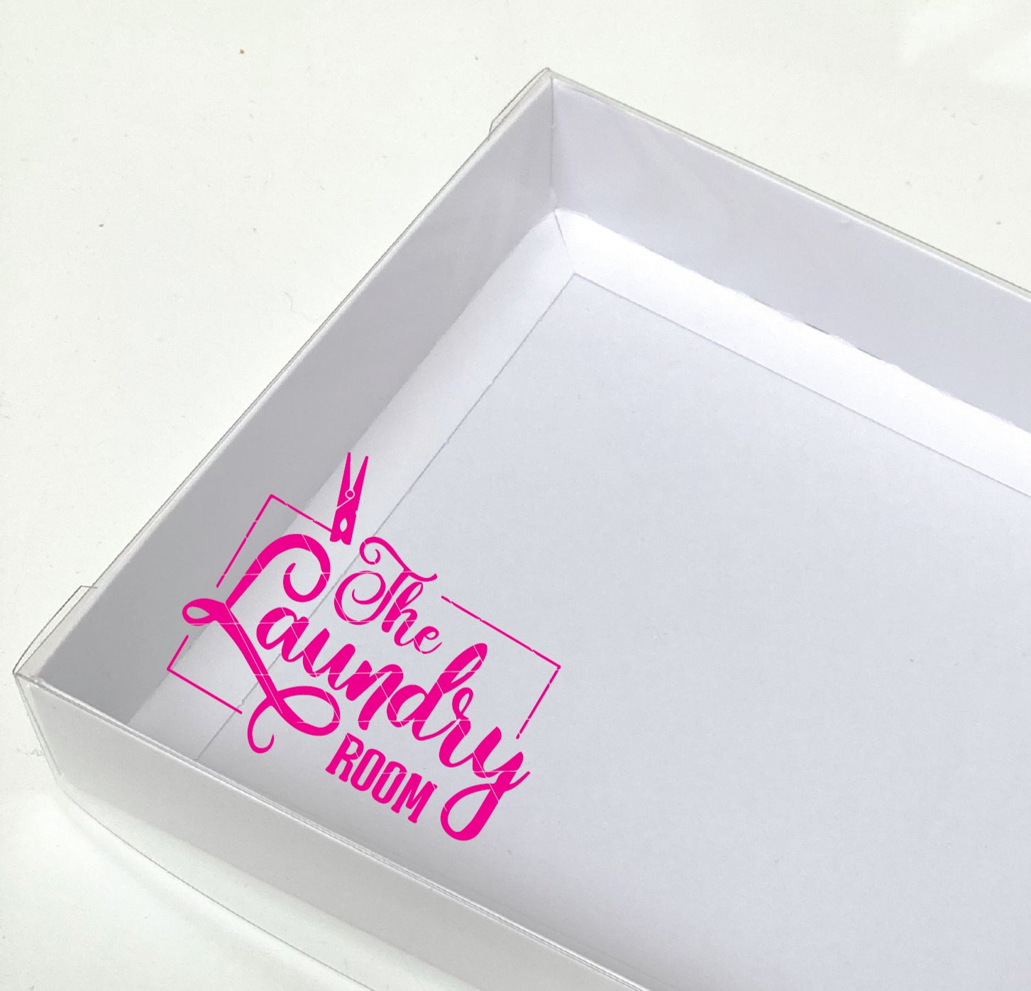 LAUNDRY ROOM CLEAR LID GIFT BOX 240x155x30mm (Copy)